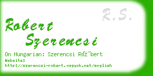 robert szerencsi business card